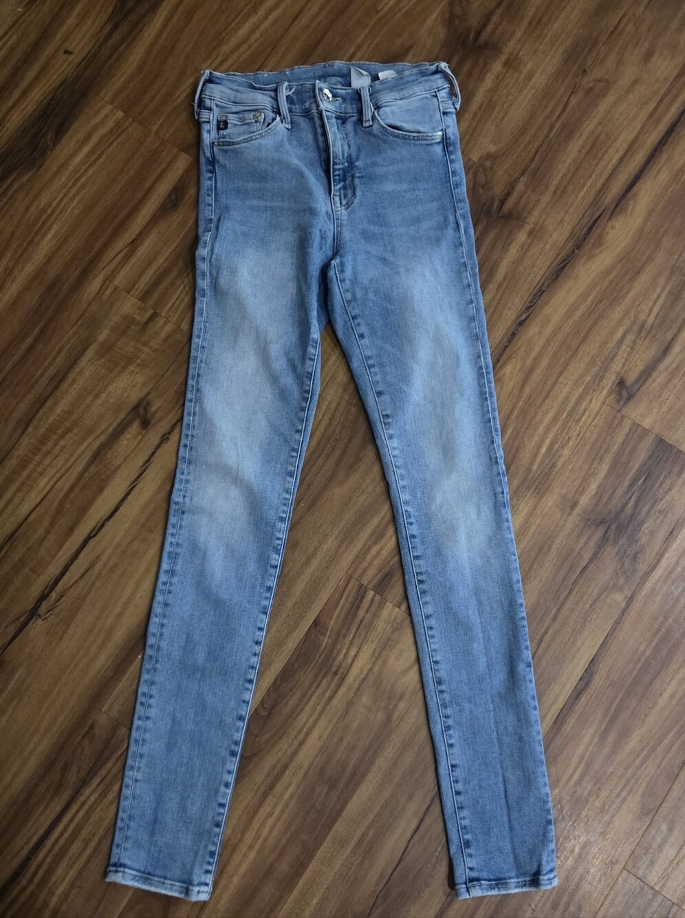 &Denim Skinny Regular Waist Light Wash Jeans Size 28/32